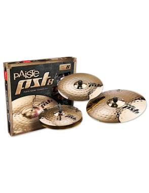 Paiste® Rock Set PST8 Reflector Platillos Rock Hi-Hat 14" Rock Crash 16" Rock Ride 20"