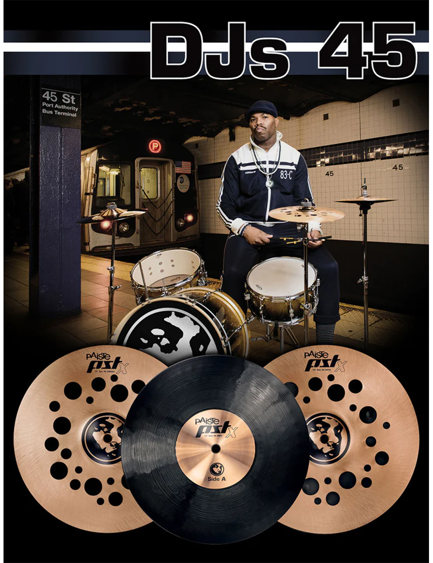 Paiste® PSTX Platillos Set DJs 45: Hi-Hat 12" Crash 12" Ride 12"