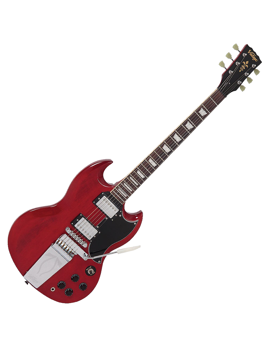 Vintage® VS6 Guitarra Eléctrica Tremolo | Color: Cherry Red