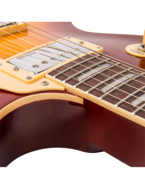 Vintage® V100 Guitarra Eléctrica Les Paul® | Color: Flamed Iced Tea