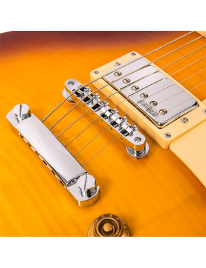 Vintage® V100 Guitarra Eléctrica Les Paul® | Color: Flamed Iced Tea