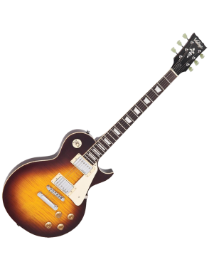 Vintage® V100 Guitarra Eléctrica Les Paul® | Flamed Iced Tea