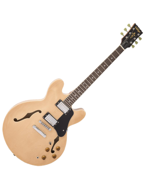 Vintage® VSA500 Guitarra Eléctrica Semi Hollow 335 | Color: Natural Maple