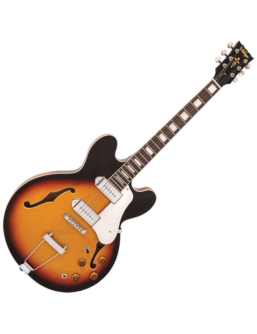 Vintage® VSA500P Guitarra Eléctrica Semi Hollow Cordal | Color: Sunburst