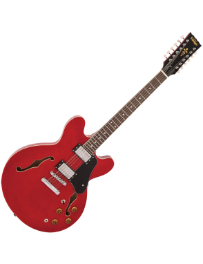 Vintage® VSA500 Guitarra Eléctrica 12 Cuerdas Semi Hollow 335 | Cherry Red