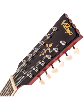 Vintage® VSA500 Guitarra Eléctrica 12 Cuerdas Semi Hollow 335 | Cherry Red