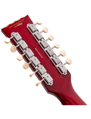 Vintage® VSA500 Guitarra Eléctrica 12 Cuerdas Semi Hollow 335 | Cherry Red