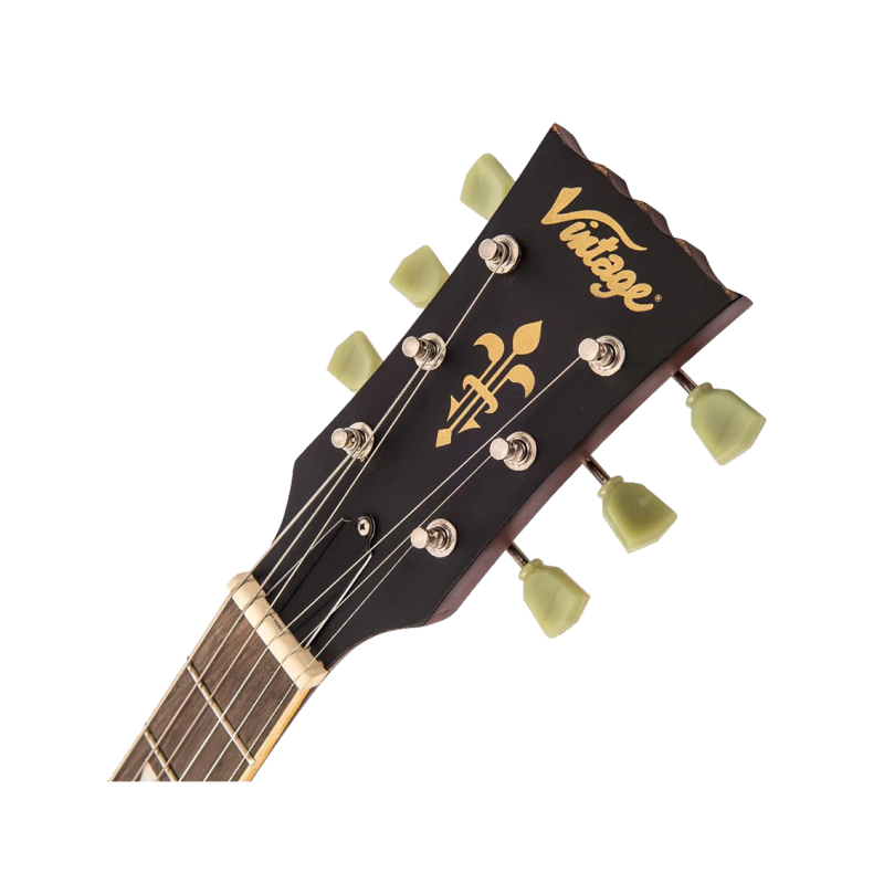 Vintage® V100 Guitarra Eléctrica Les Paul® Gastada | Cherry Sunburst