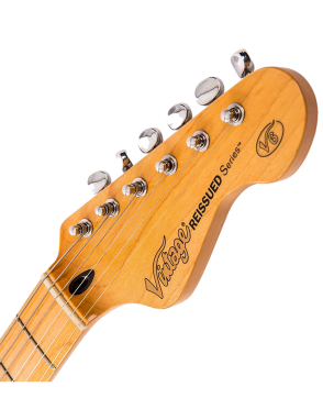 Vintage® V6M Guitarra Eléctrica SSS Maple Tremolo | Natural Ash