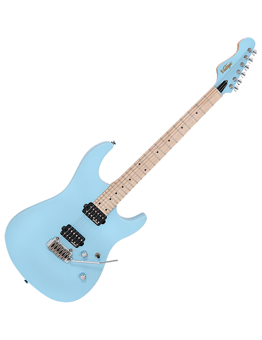Vintage® V6M24 Guitarra Eléctrica 24F Maple Tremolo | Laguna Blue
