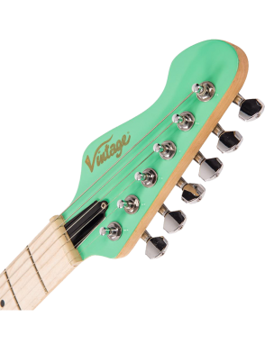 Vintage® V6M24 Guitarra Eléctrica 24F Maple Tremolo | Ventura Green