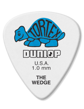 Dunlop® 424 Uñetas Tortex® Wedge Calibre: 1.00 mm Color: Azul Bolsa: 12 Unidades