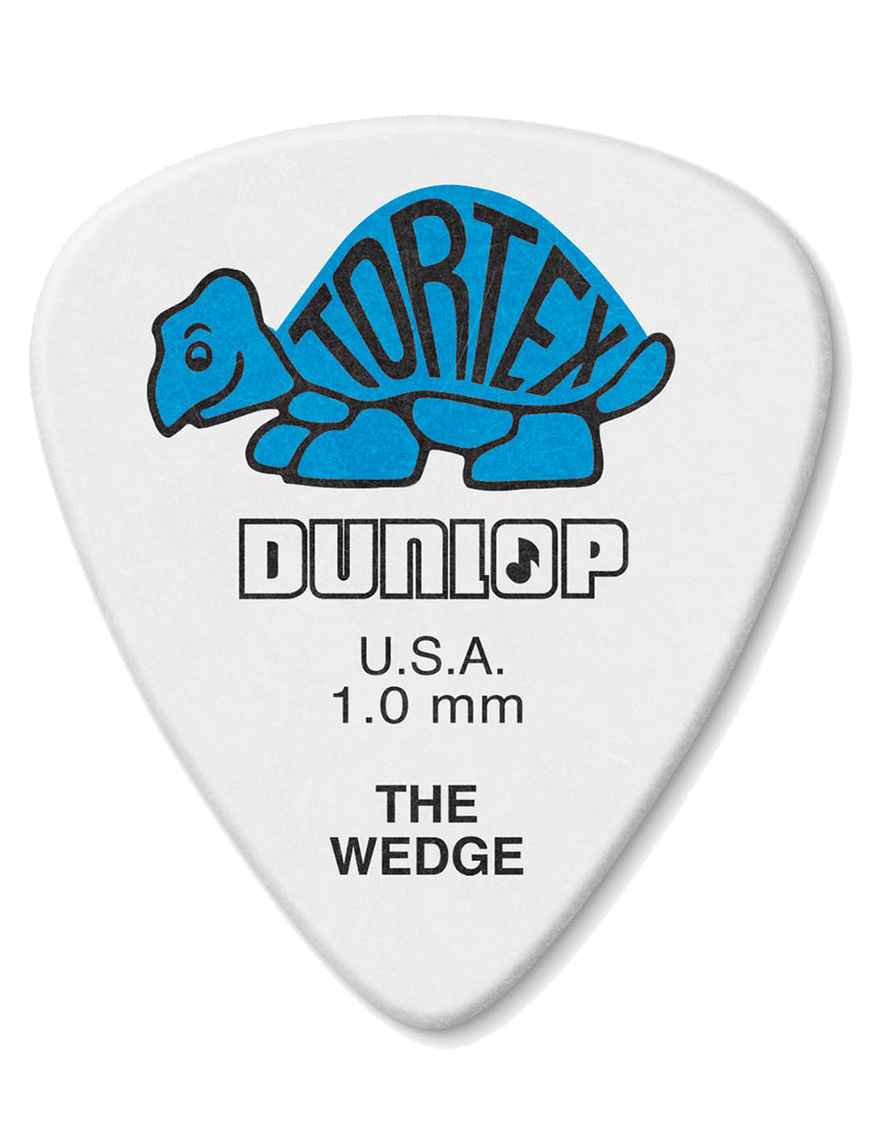 Dunlop® 424 Uñetas Tortex® Wedge Calibre: 1.00 mm Color: Azul Bolsa: 12 Unidades