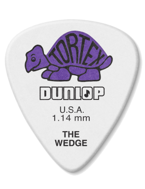 Dunlop® 424 Uñetas Tortex® Wedge Calibre: 1.14 mm Color: Morada Bolsa: 12 Unidades