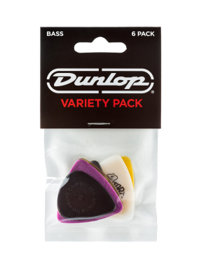 Dunlop® PVP117 Uñetas Bass Variety Pack Calibres: Variados Bolsa: 6 Unidades