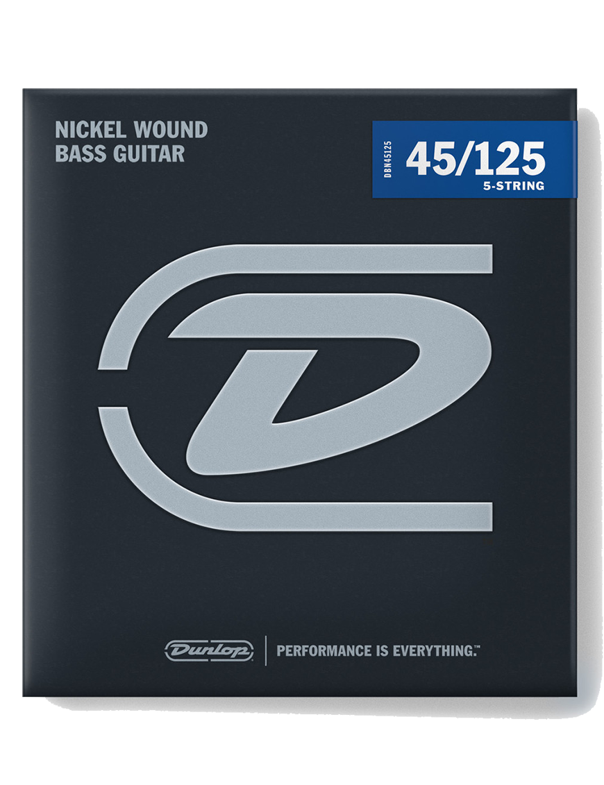 Dunlop® DBN Cuerdas Bajo Eléctrico 5 Cuerdas 45-125 Níquel Medium