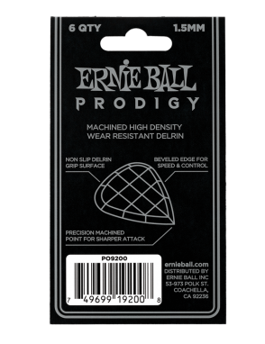 Ernie Ball® PRODIGY Uñetas 1.5 mm Mini Color: Negro