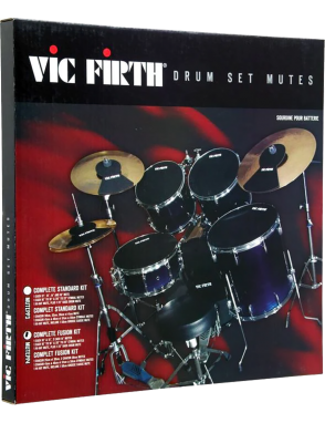 VIC FIRTH® MUTEPP3 Silenciador Batería Setx8: 12",13",14",16", 22",HH+Cr+Rd