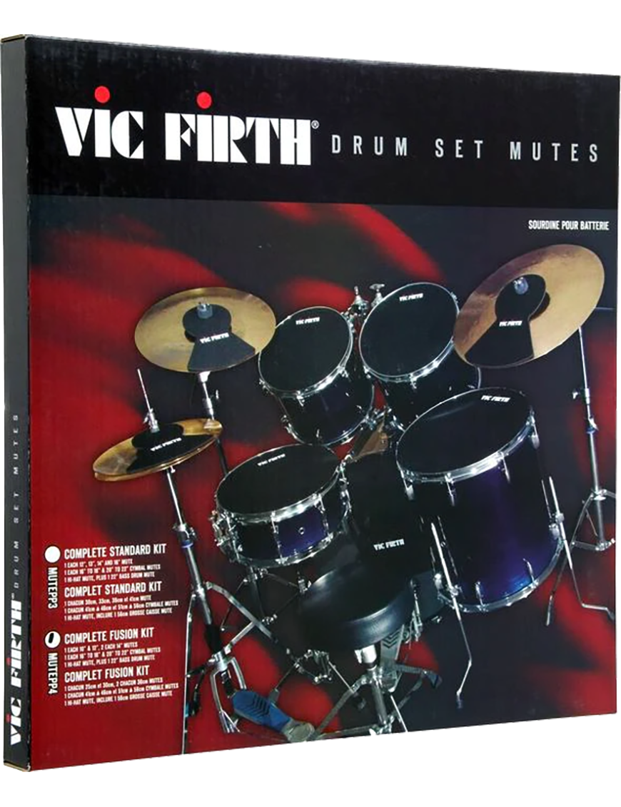 VIC FIRTH® MUTEPP3 Silenciador Batería Setx8: 12",13",14",16", 22",HH+Cr+Rd