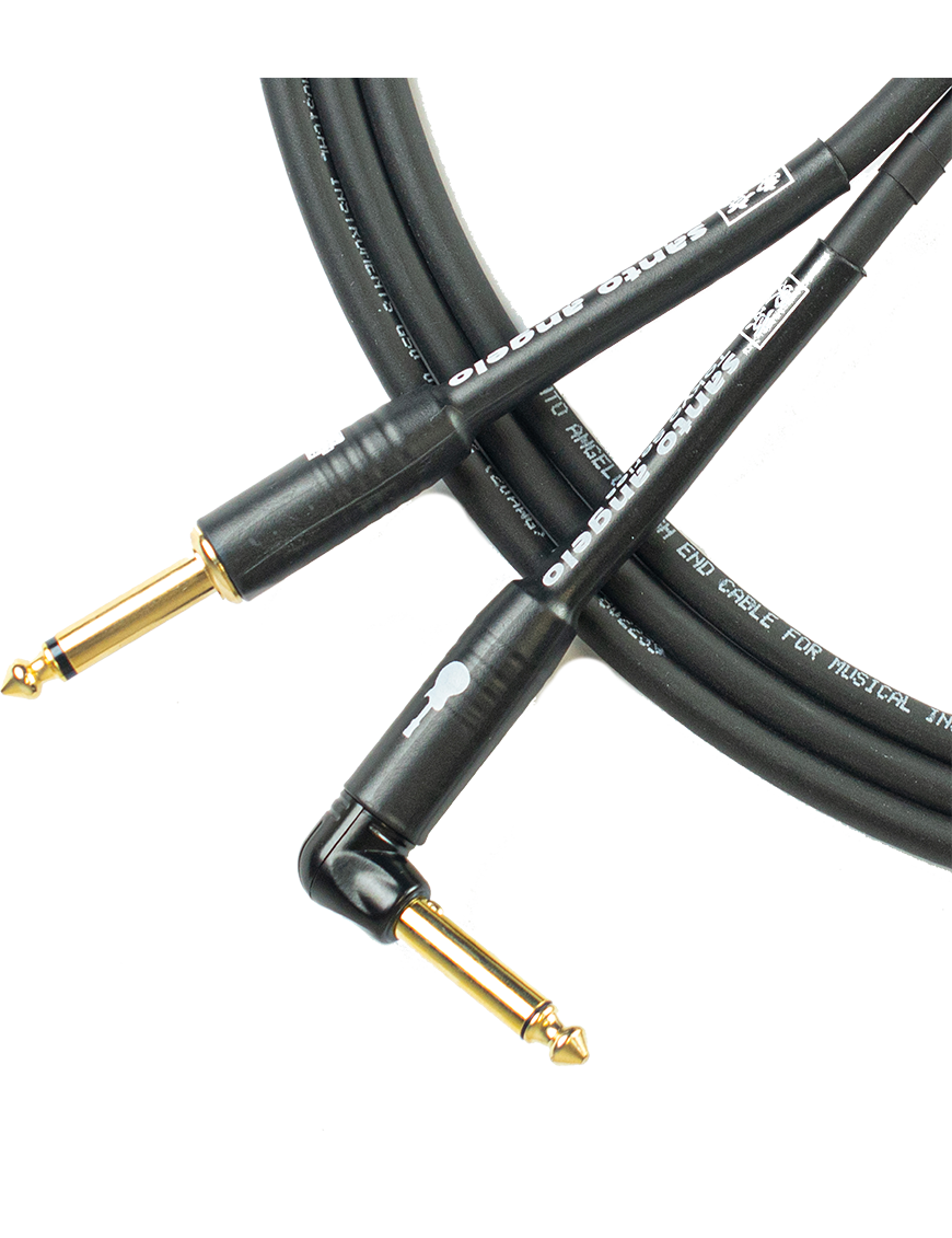 Santo Angelo® Tokyo Cable Instrumentos Automute Plug ¼" Recto Plug ¼" L 90° OFHC | 6.10 Mt