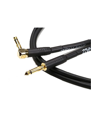 Santo Angelo® JAZZ Cable Instrumento Plug ¼" Recto a Plug ¼" L 90° OFHC | 4.57 mt