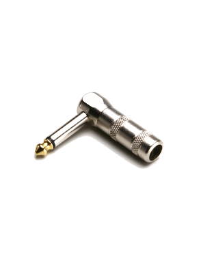 Santo Angelo® P10ML Conector Plug ¼" Mono TS Angulado 90° Punta Bañada en Oro