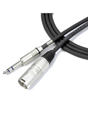 Santo Angelo® AC12 Cable Audio Plug ¼" TRS a XLR Macho OFHC | 1.5 mt
