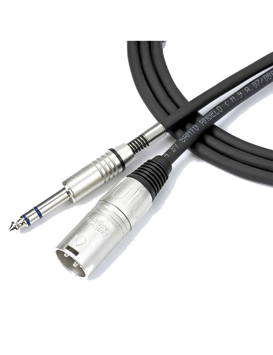 Santo Angelo® AC12 Cable Audio Plug ¼" TRS a XLR Macho OFHC | 3 mt