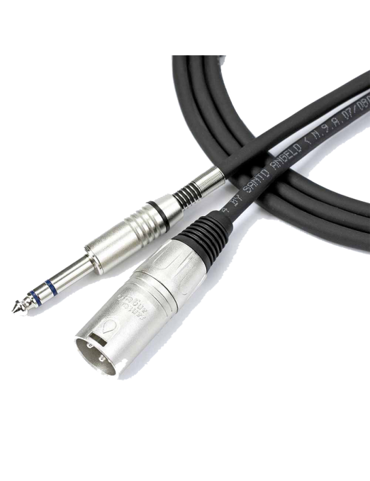 Santo Angelo® AC12 Cable Audio Plug ¼" TRS a XLR Macho OFHC | 3 mt