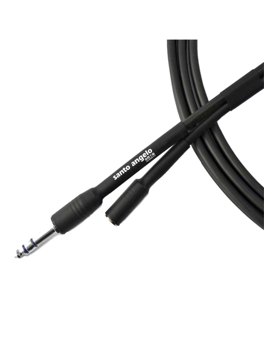 Santo Angelo® AC23 Cable Audio Extensión Plug ¼" TRS a Mini Plug ⅛" TRS Hembra OFHC | 2 mt