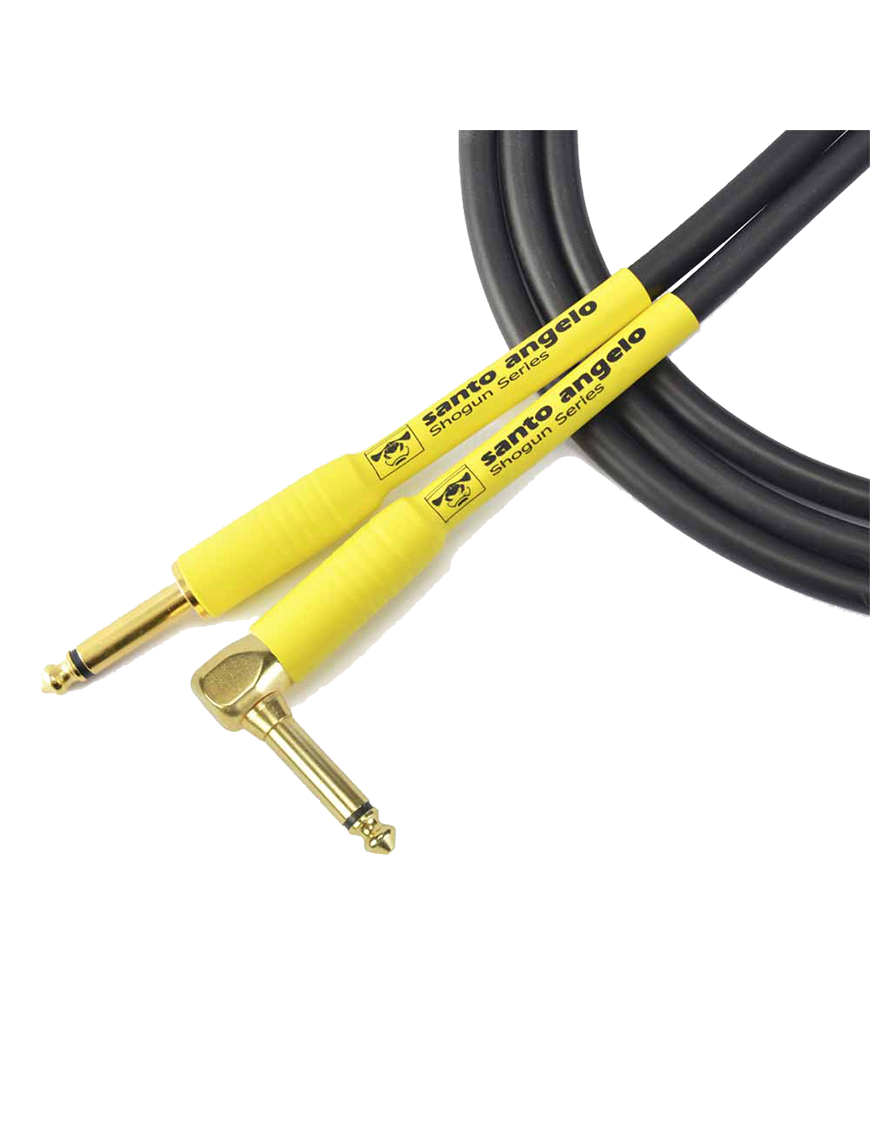 Santo Angelo® SHOGUN Cable Instrumentos Plug ¼" Recto a Plug ¼" L 90° OFHC | 4.57 mt