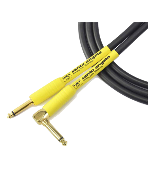 Santo Angelo® Cable Instrumentos SHOGUN Plug ¼" Recto a Plug ¼" L 90° OFHC | 6.10 mt