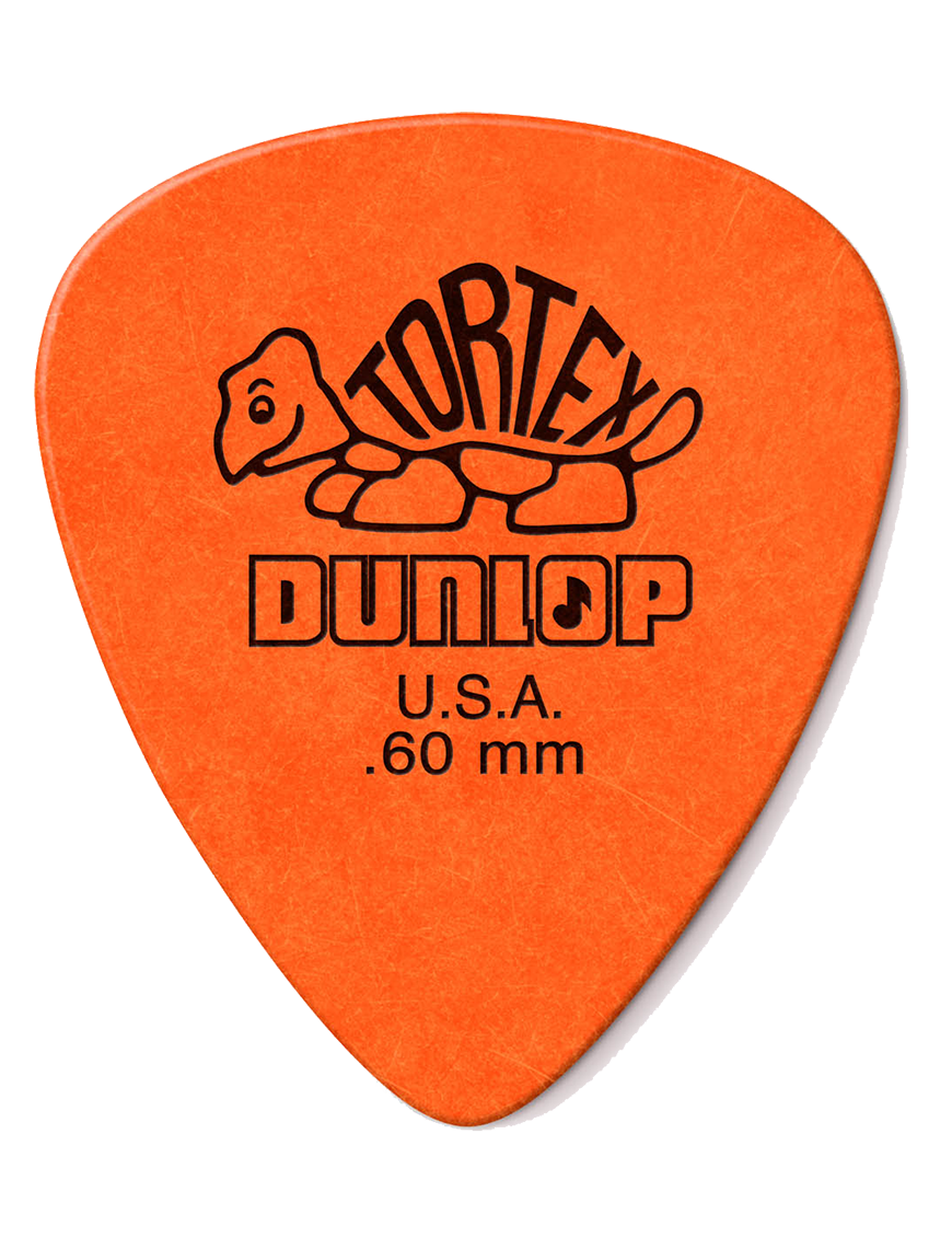 Dunlop® 418 Uñetas Tortex® Standard Calibre: .60mm Color: Naranjo | 12 Unidades