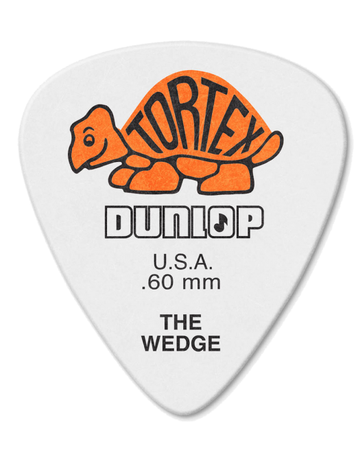 Dunlop® 424 Uñetas Tortex® Wedge Calibre: .60mm Color: Naranjo | 12 Unidades