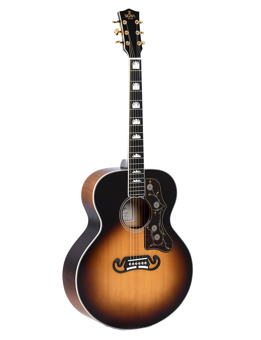 Sigma® GJA-SG200 Guitarra Electroacústica Grand Jumbo Fishman® Funda |Color: Sunburst