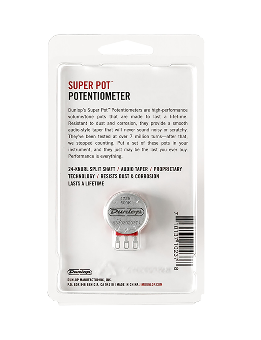 Dunlop® DSP500K Potenciómetro Guitarra DSP 500K SUPER POT™ Eje Dividido