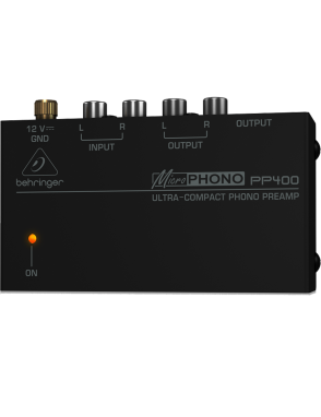 Behringer® PP400Preamplificador Phono Ultra-Compact Tornamesa - Tocadiscos