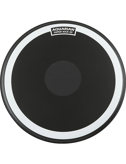 Aquarian Drumheads® SKIII-18BK SUPER KICK III™ Parche Bombo 18" Texture Coated™ Power Dot™ Negro
