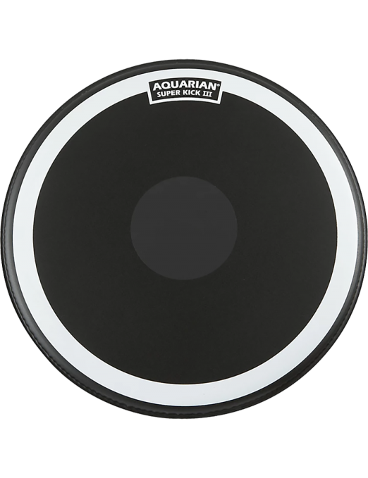 Aquarian Drumheads® SKIII-24BK SUPER KICK III™ Parche Bombo 24" Texture Coated™ Power Dot™ Negro