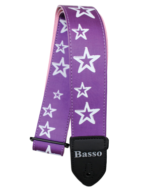 Basso® Design Star Correa Guitarra 5cm Largo: 150cm | Purple