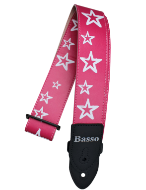 Basso® Design Star Correa Guitarra 5cm Largo: 150cm | Pink