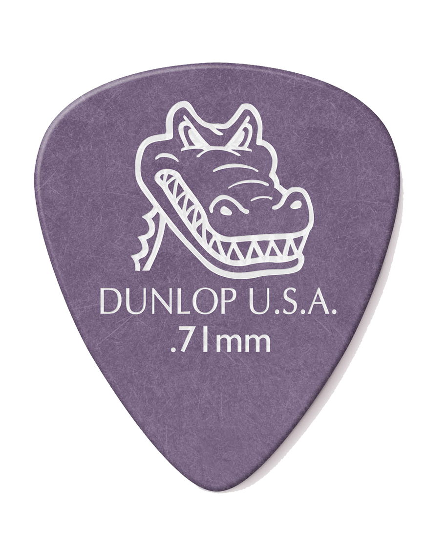 Dunlop® 417 Uñetas Gator Grip® Standard Calibre: .71 mm Color: Morado | 72 Unidades