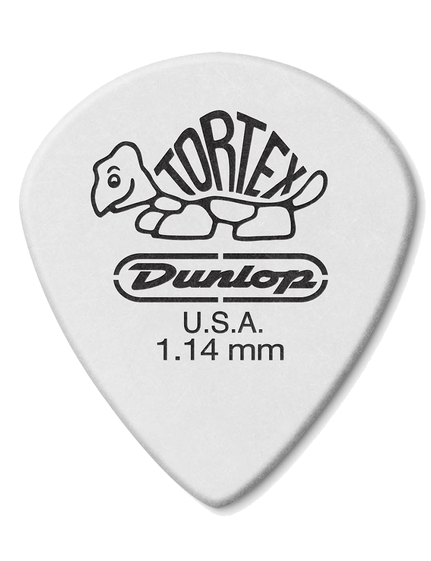 Dunlop® 478 Uñetas Tortex® WHITE JAZZ III Calibre: 1.14 mm Color: Blanco | 12 Unidades