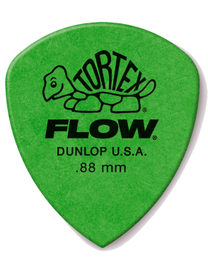 Dunlop® 558 Tortex® Flow® Uñetas Calibre: .88 mm Color: Verde | 72 Unidades