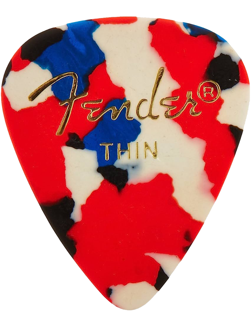 Fender® 351Classic Confetti Uñetas Celuloide Calibre: Thin | 144 Unidades