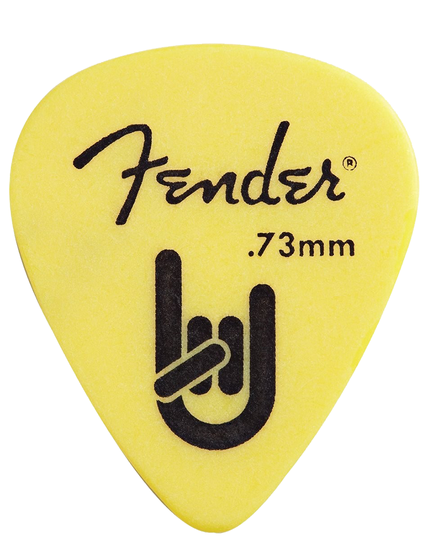 Fender® 351 TOURING Uñetas Delrin  Calibre: .73mm Color: Amarillo | 12 Unidades