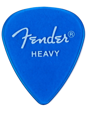 Fender®  351 CALIFORNIA CLEAR™ Uñetas Calibre: Heavy Color: Lake Placid Blue | 12 Unidades