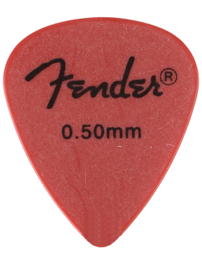 Fender® 351 Uñetas Delrin 351 Shape Calibre: .50mm Rojo | 12 Unidades