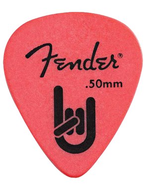 Fender® 351 TOURING Uñetas Delrin Calibre: .50mm Color: Rojo | 12 Unidades
