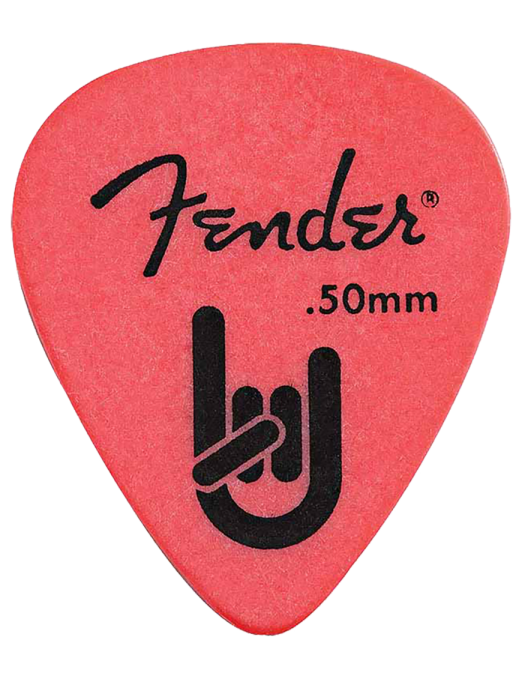 Fender® 351 TOURING Uñetas Delrin Calibre: .50mm Color: Rojo | 12 Unidades